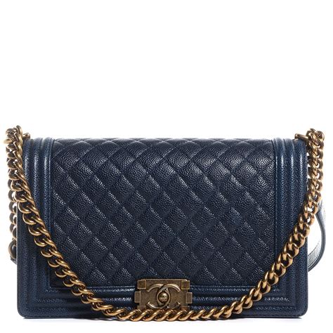 chanel boy dark blue caviar|What I Wear on Repeat: My Chanel Boy Bag .